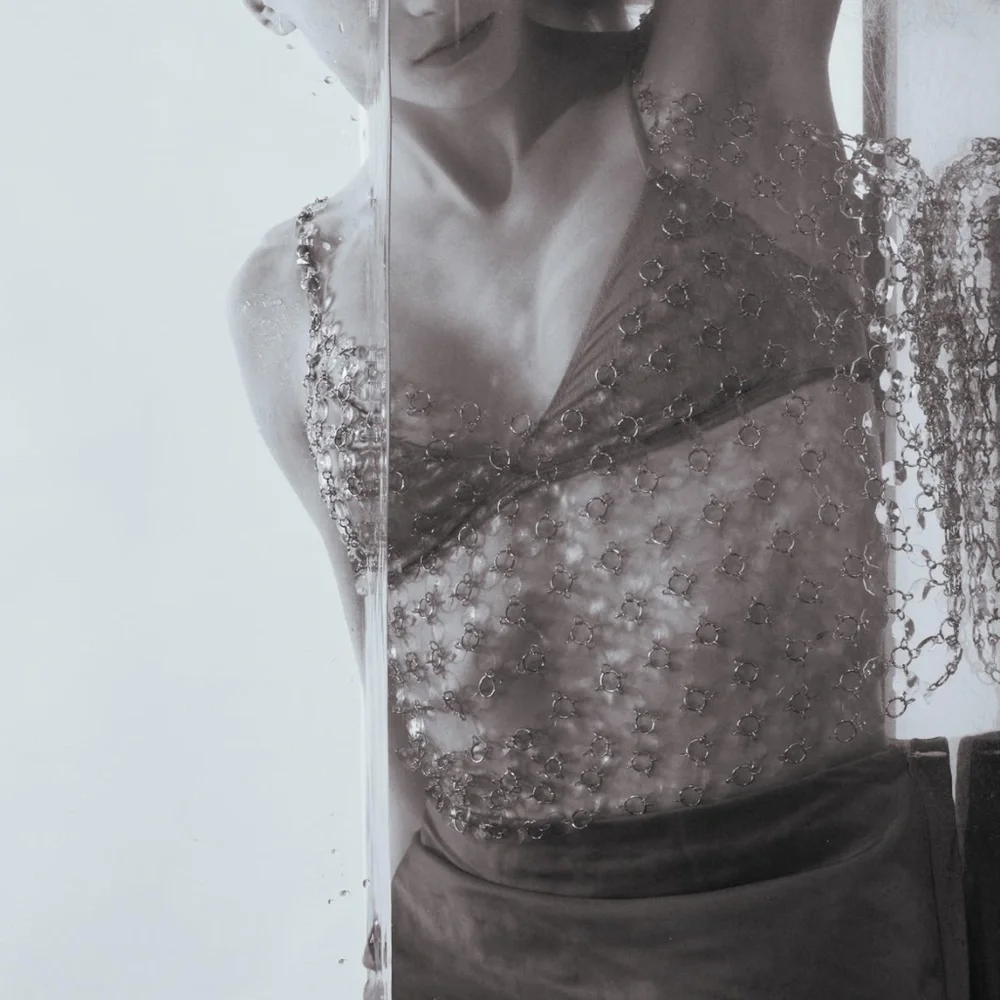 Single piece 🔥 Zara limited edition crystal glass metallic crop top - Picture 4 of 6
